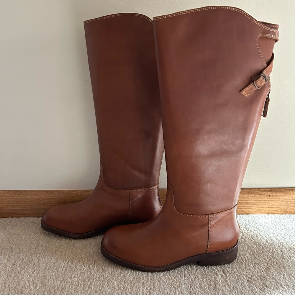 Free People Everly Equestrian Tall Boots in Saddle Tan - Size 38/8 - Picture 7 of 16
